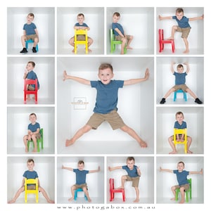 Digital Box Template | Photoshop Template | Photogabox template | In the Box | White grid | Box Grid | 13 box collage