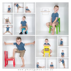 Digital Box Template | Photoshop Template | Photogabox template | In the Box | White grid | Box Grid | 14 box collage
