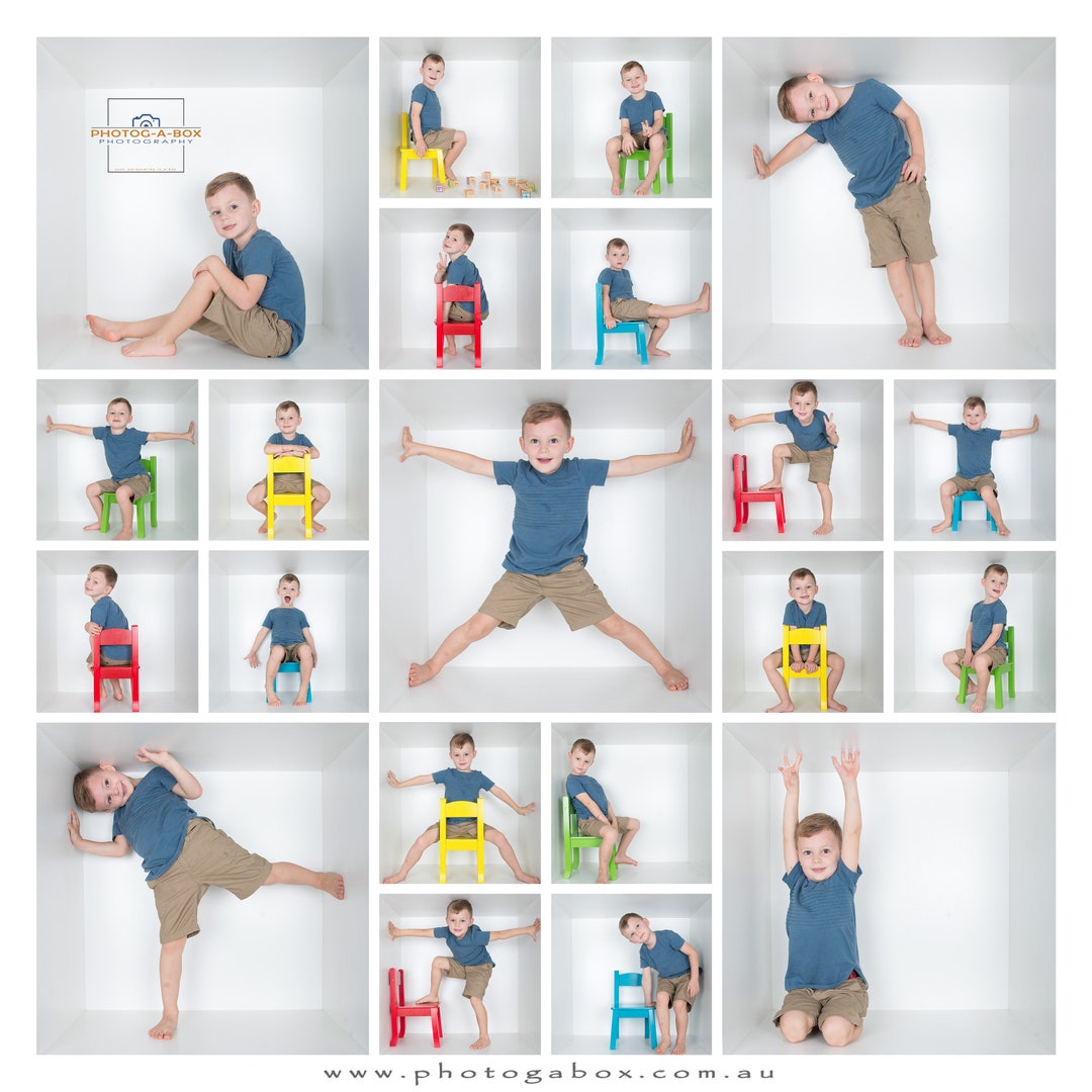 Digital Box Template Template Photogabox Template in the Box White Grid Box Grid 21