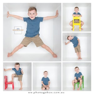 Digitale Doos Sjabloon | Photoshop Template | Photogabox sjabloon | In de Box | Wit raster | Box Grid | Collage met 6 dozen