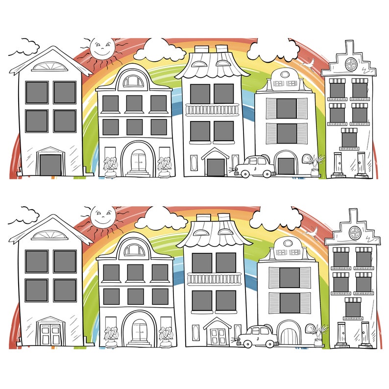 Digital Box Template 2124 Box Collage Template Etsy