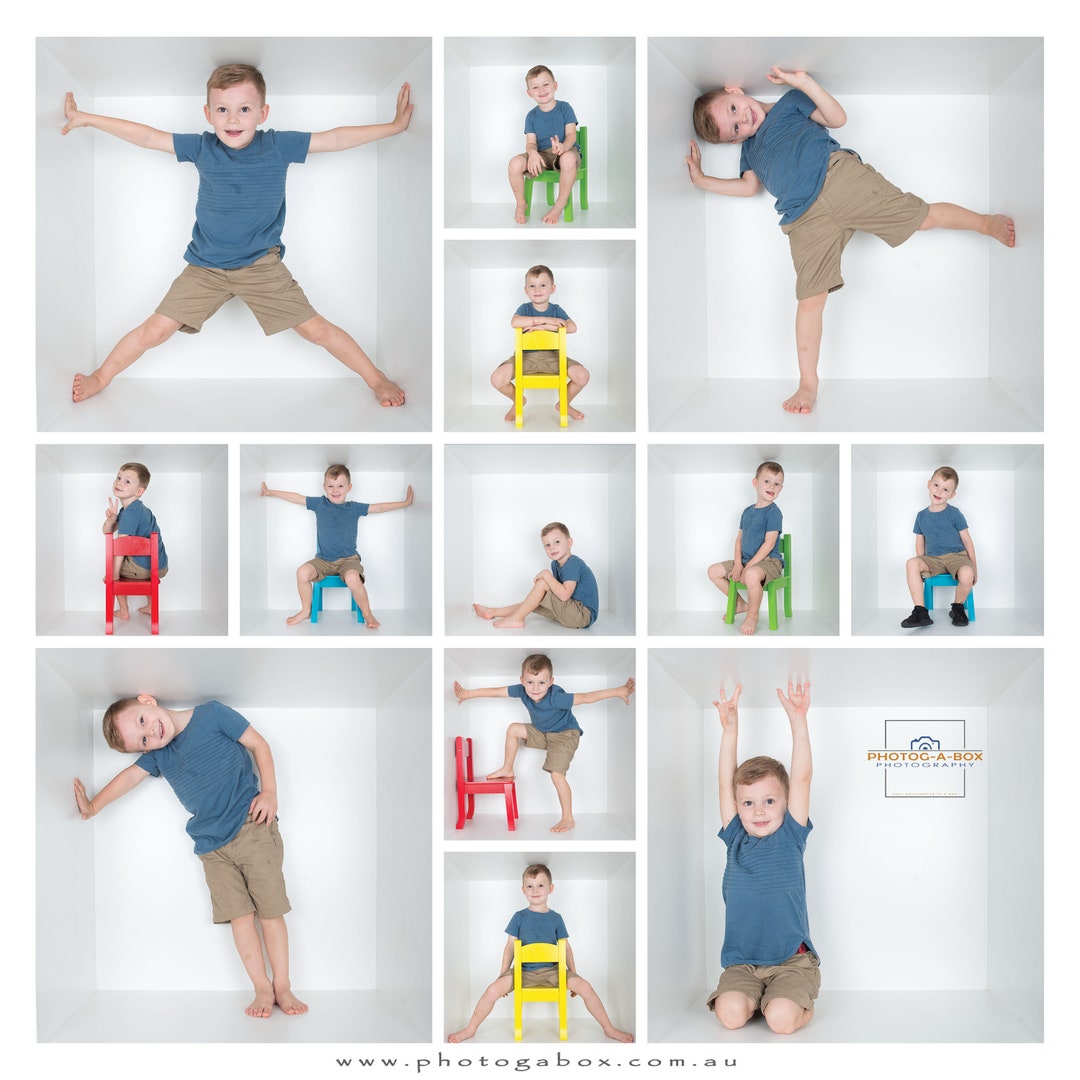 Digital Box Template Template Photogabox Template in the Box White Grid Box Grid 13