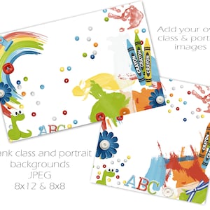 Fondo de clase en blanco personalizable / Regreso a la escuela / Clase 8x12 / Pizarra / Preescolar / jardín de infantes / Escuela / Plantilla de fotos