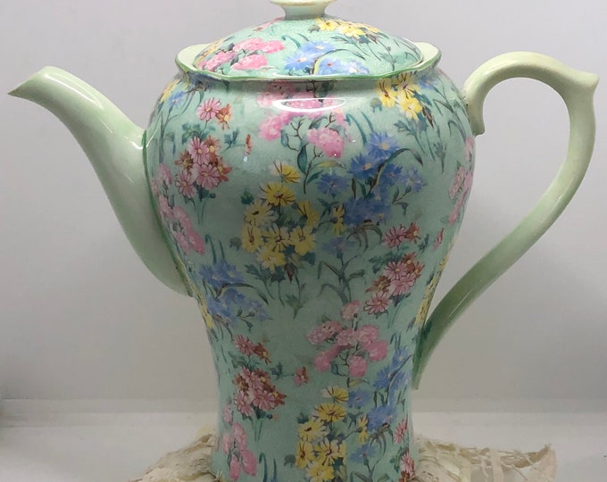 Shelley Melody Chintz Teapot,rare Shelley Teapot,shelley Teapot,very