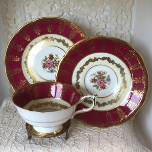 Paragon Trio, Vintage Paragon China,Paragon Teacup, Saucer and Plate
