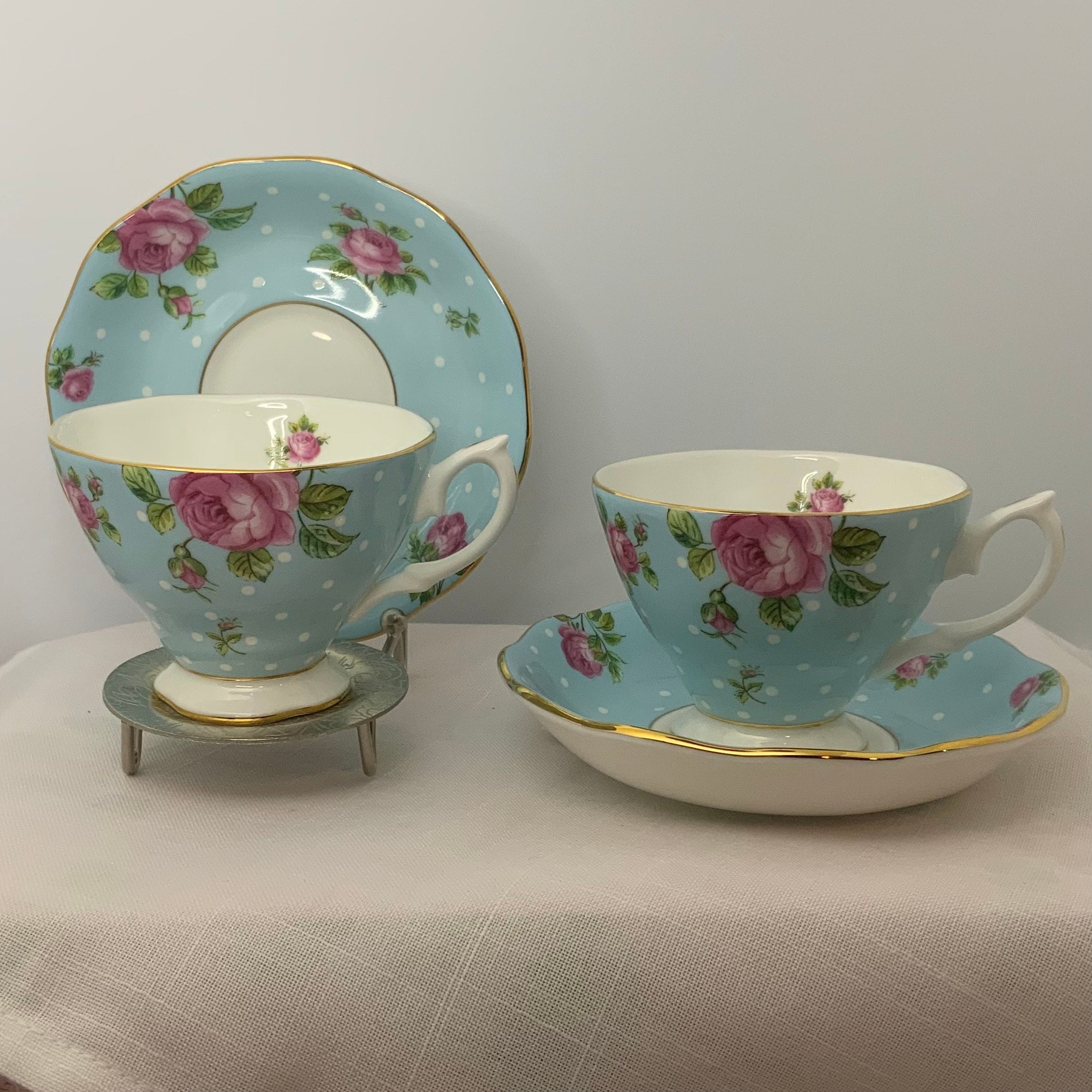 Royal Albert Polka Blue, Bridal Tea, Collectible Teacups - Etsy