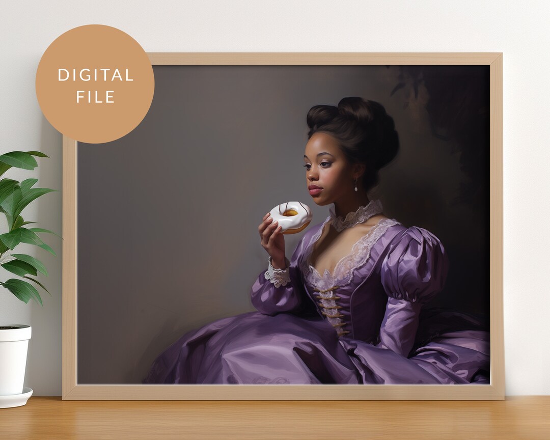 Dainty Donut, Altered Art, Vintage Poster, Maximalist Wall Art ...