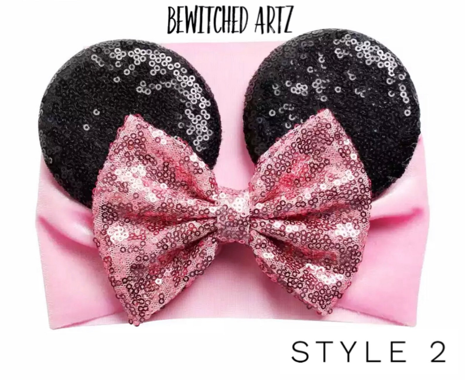 Baby Girls Minnie Mouse Ears Velvet Headband Baby Minnie Ears Etsy