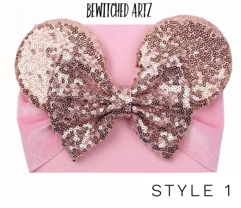 Baby Girls Minnie Mouse Ears Velvet Headband Baby Minnie Ears Etsy