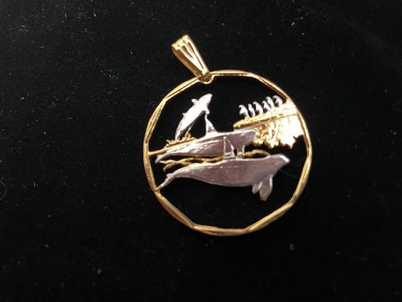 SWIMMING WHALES PENDANT