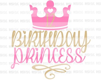 Download Free Second Birthday Girl Princess Svg 2nd Birthday Princess Svg Etsy SVG Cut Files