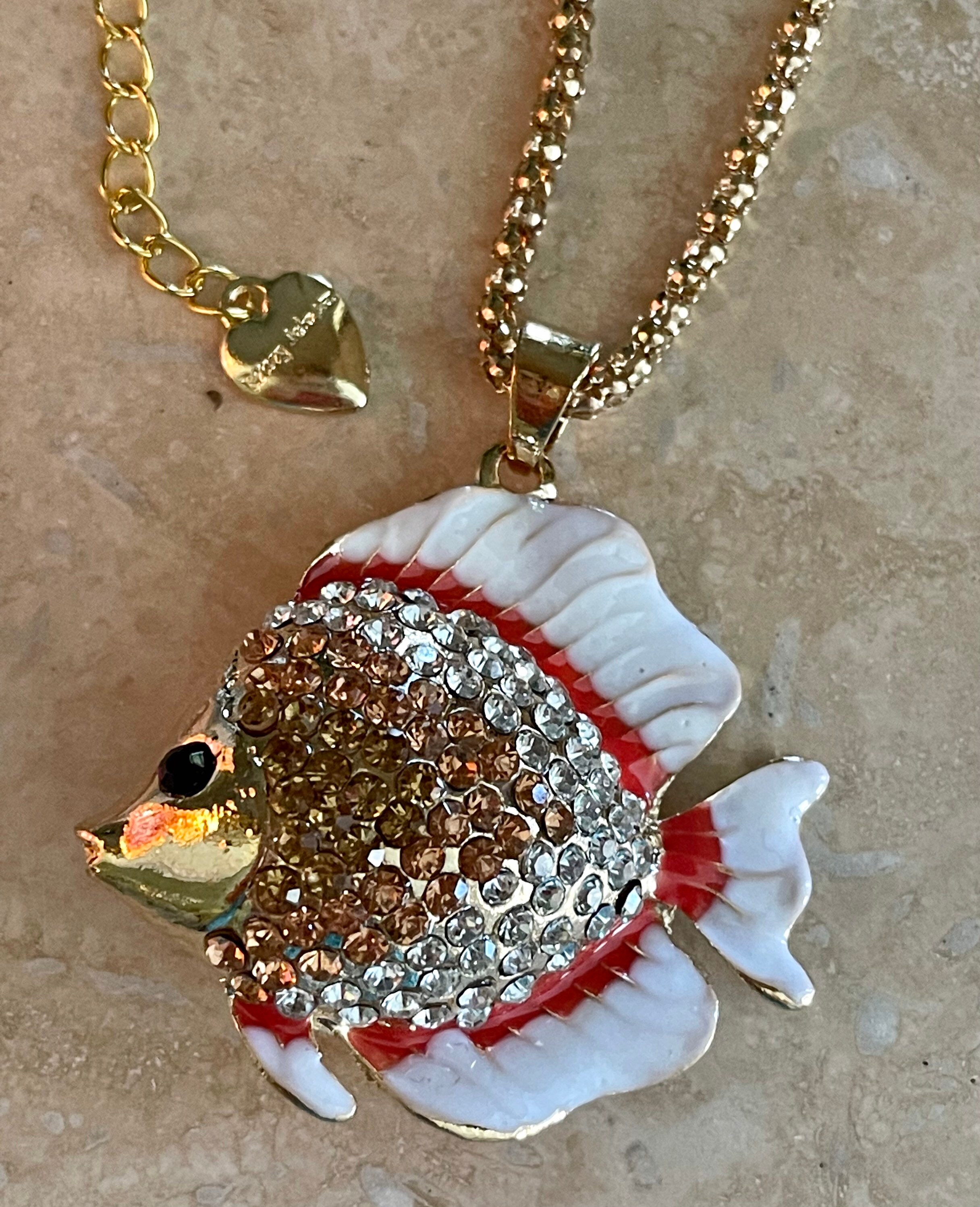 Betsey johnson sale fish necklace