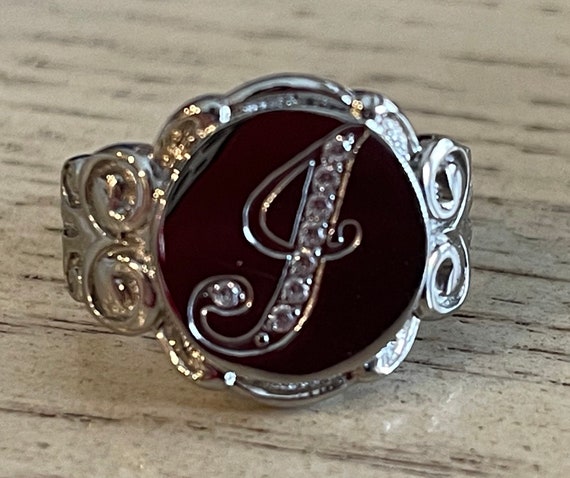 Crystal signet ring best sale