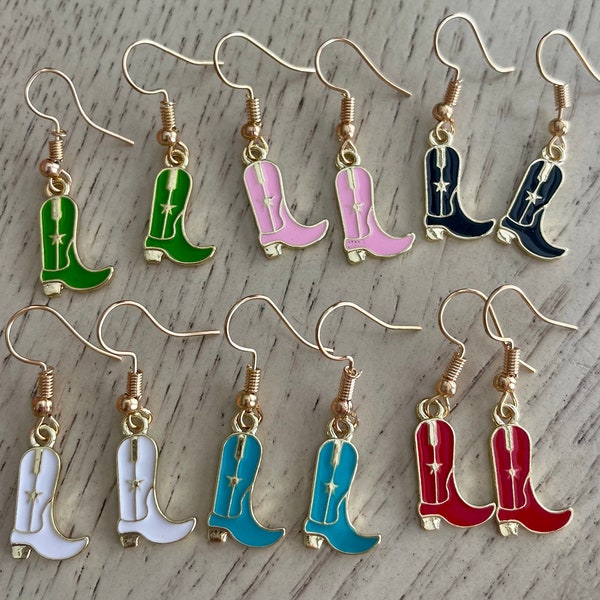 Cowboy Boots Dangle Earrings