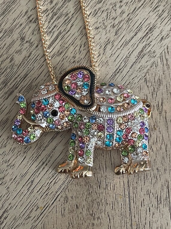 Rhinestone Elephant by Betsey Johnson Etsy