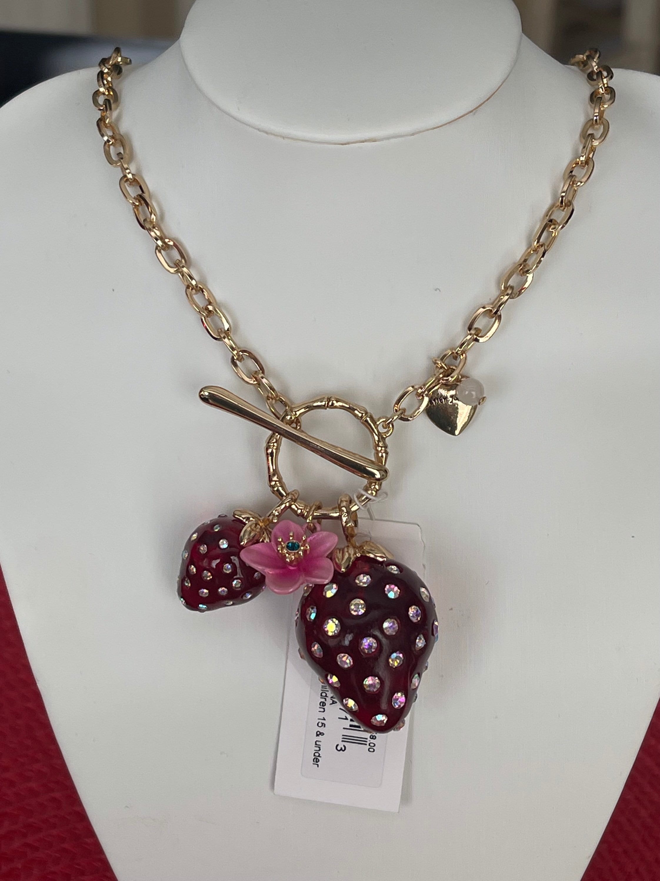 Betsey johnson strawberry necklace online