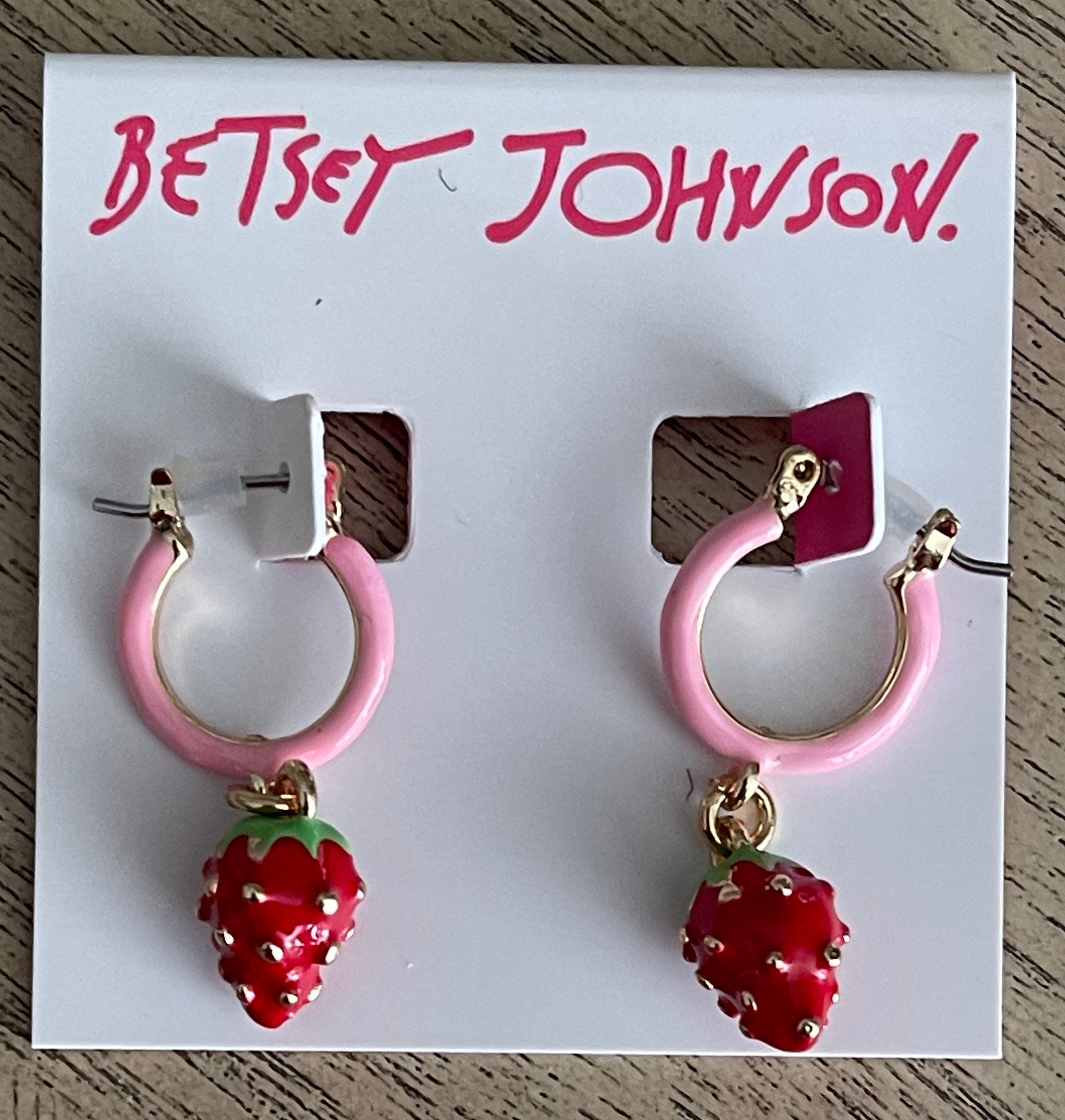 Betsey Johnson Strawberry Earrings Etsy