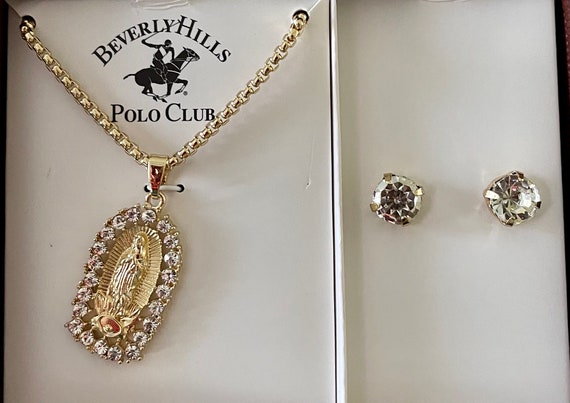 Polo Club Madonna Pendant Earring Set 