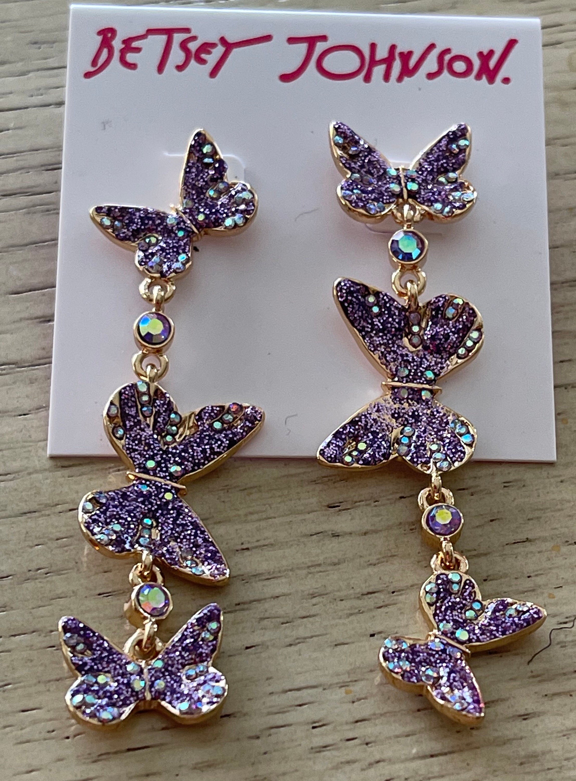 Betsey Johnson | Jewelry | Betsey Johnson New Pave Fox Earrings | Poshmark
