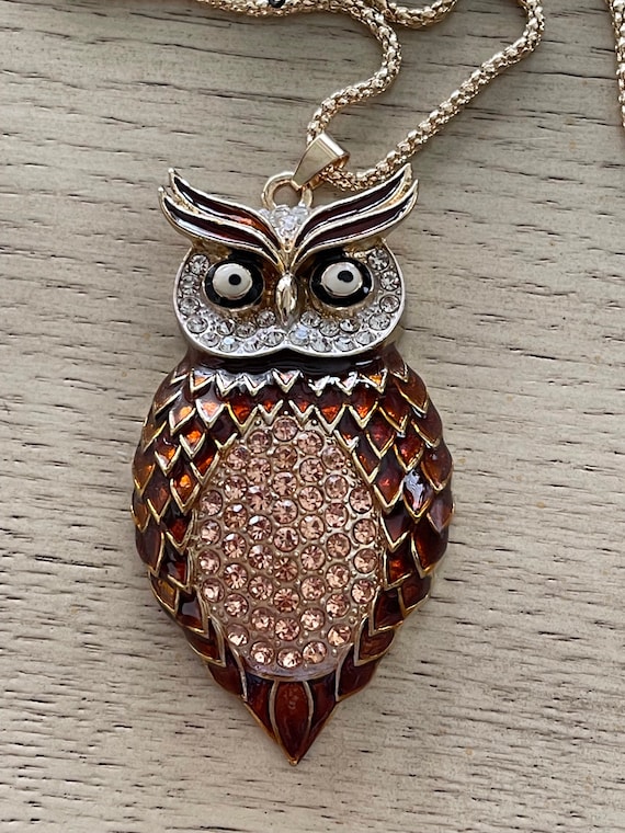 Betsey johnson owl necklace discount