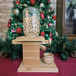 candy dispenser, peanut dispenser, wooden bar accessory, gifts for men, mason jar, office gifts, unique handcrafted gifts,