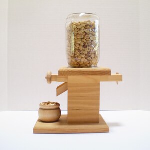 candy dispenser, peanut dispenser, wooden bar accessory, gifts for men, mason jar, office gifts, unique handcrafted gifts,