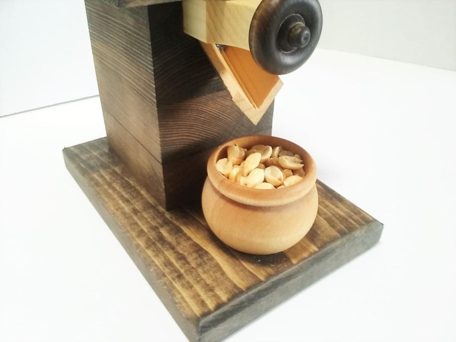 Peanut Dispenser Wooden Mason Jar Candy Dispenser Home decor Etsy