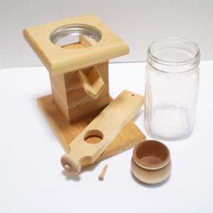candy dispenser, peanut dispenser, wooden bar accessory, gifts for men, mason jar, office gifts, unique handcrafted gifts,