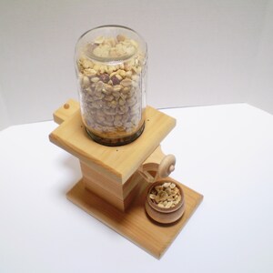 candy dispenser, peanut dispenser, wooden bar accessory, gifts for men, mason jar, office gifts, unique handcrafted gifts,