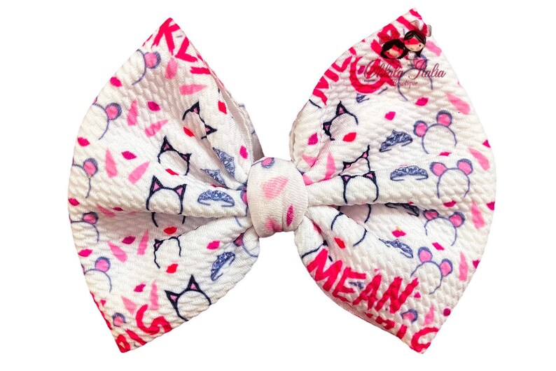 Headwrap bow Head wrap knot Bow on nylon Clip bow Mean girls