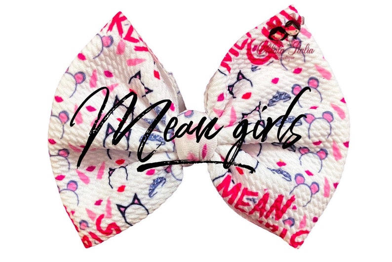 Headwrap bow Head wrap knot Bow on nylon Clip bow Mean girls
