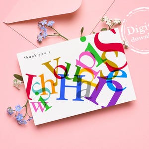 Laissez le message caché dans les lettres exprimer votre cœur : jeu de mots coloré, vœux de bonheur, carte imprimable, carte numérique à télécharger