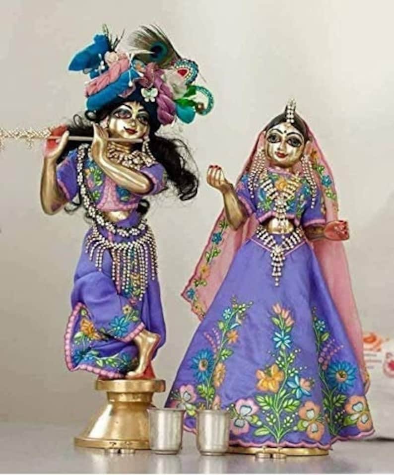 Handmade Brass Radha Krishna 1 set and 3 Set of Dress Hindu Etsy