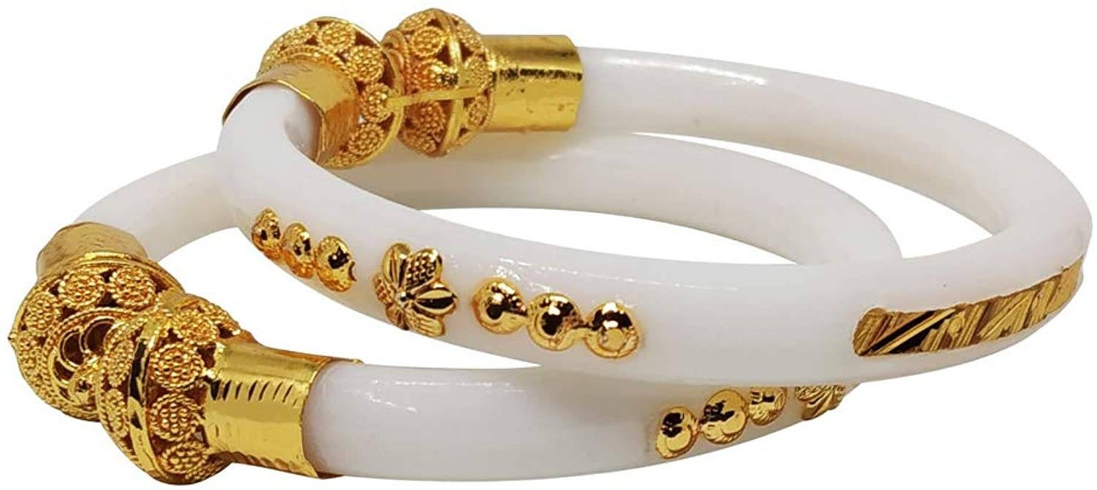 Handmade GoldPlated Shankha Pola Bangle Set for Women Red Etsy