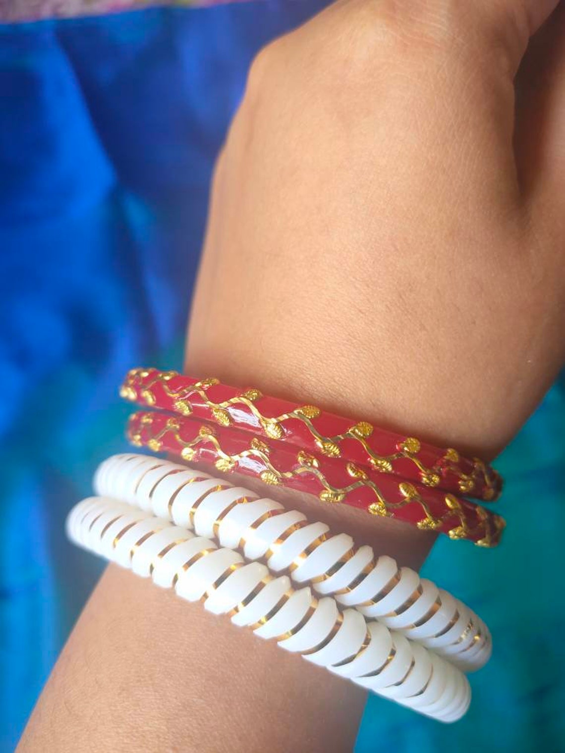 HandmadeGold Plated Traditional Shakha/Sakha Pola Bangle for Etsy