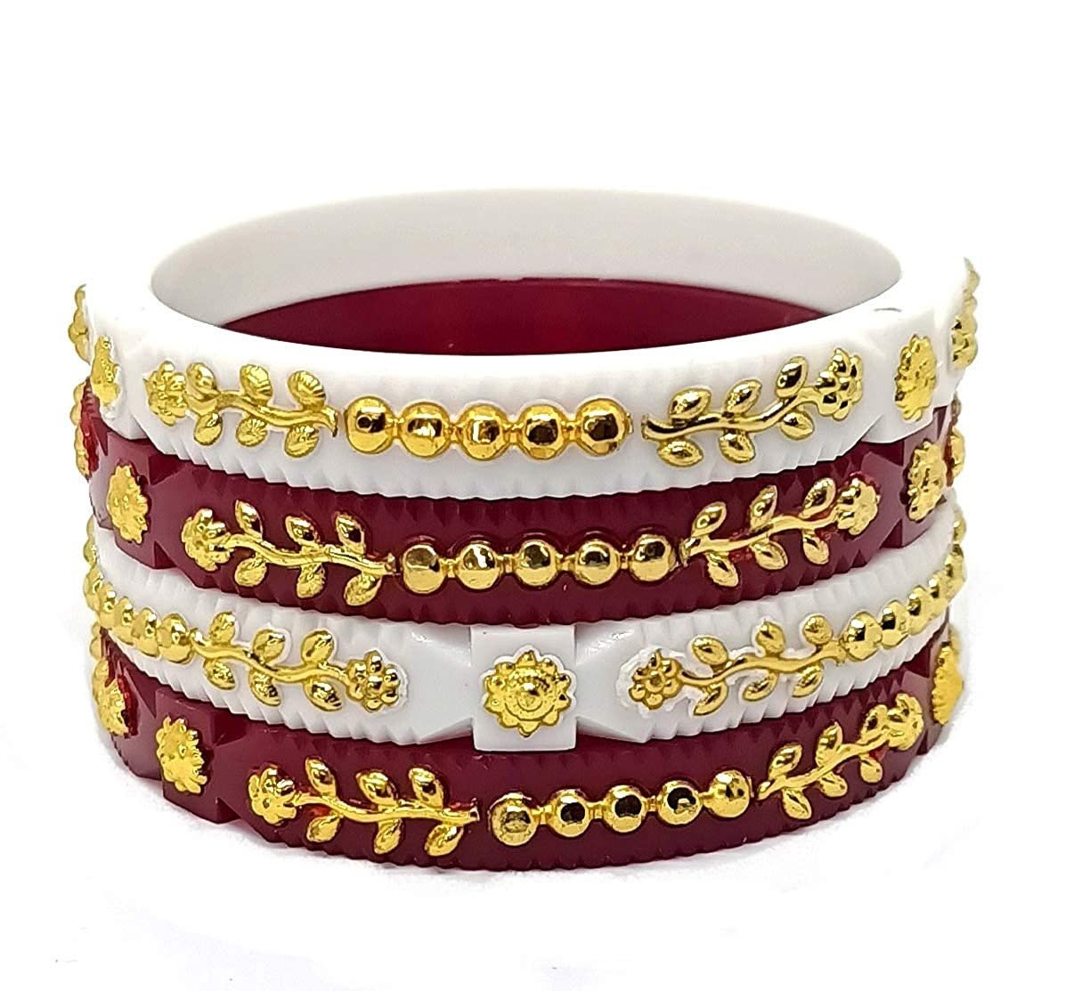 Gold Plated Bengali Shakha Pola Bangle Set for Women Pack of 4 Etsy