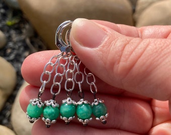 Sea green rock stitch marker set: