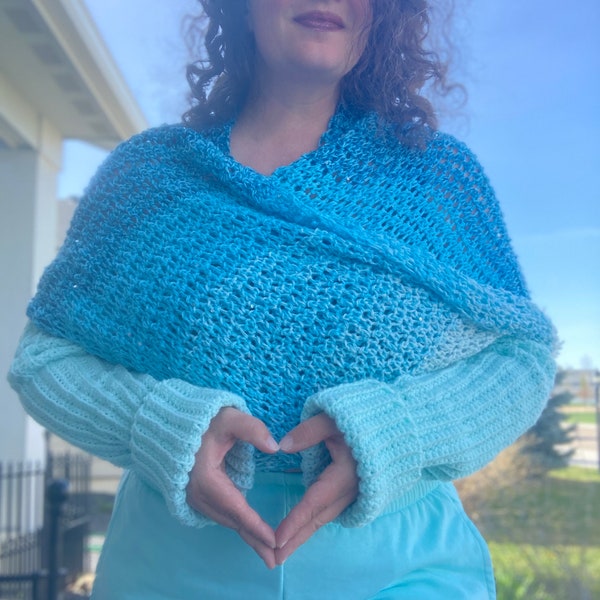 Like A Pretzel: Crochet Wrap Sweater Pattern