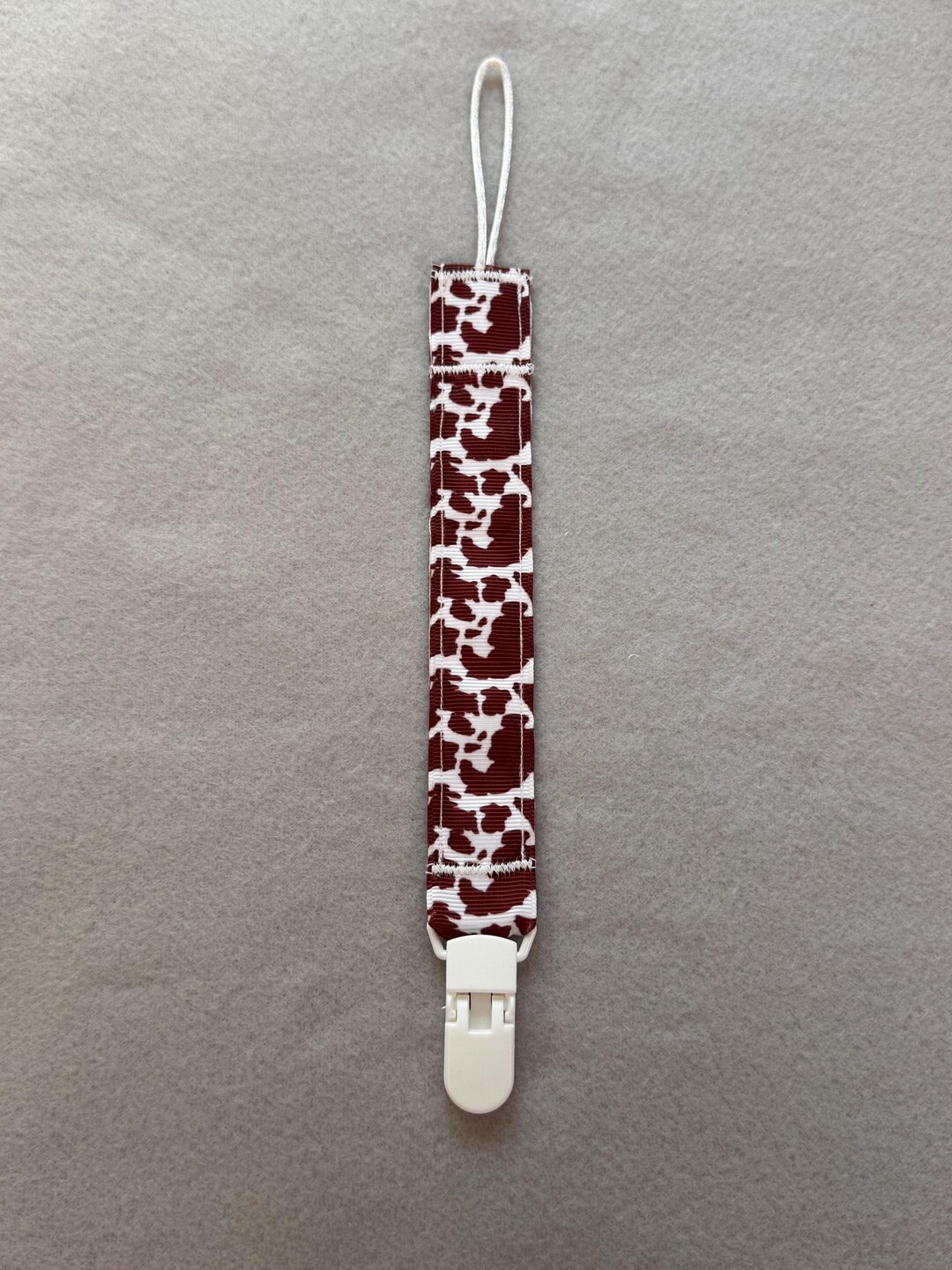Brown Cow Print Pacifier Clip - Etsy
