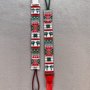 Christmas Sweater Pacifier Clip