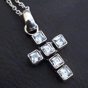 Cubic Zirconia Pendant 925 Sterling Silver Cross CZ Pendant 925 Silver Pendant