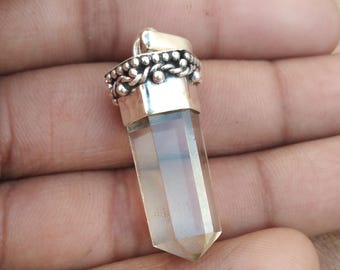 Kristallkvartspennhänge: Ädelstenssmycken i 925 sterlingsilver