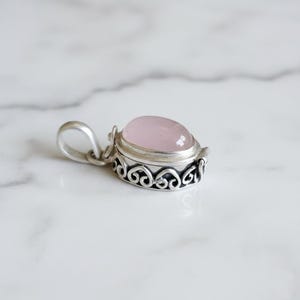 Amethyst Poison Box Locket Pendant 925 Sterling Silver Vintage-Style Hidden Compartment Necklace February Birthstone Jewelry, Gift For Love image 9