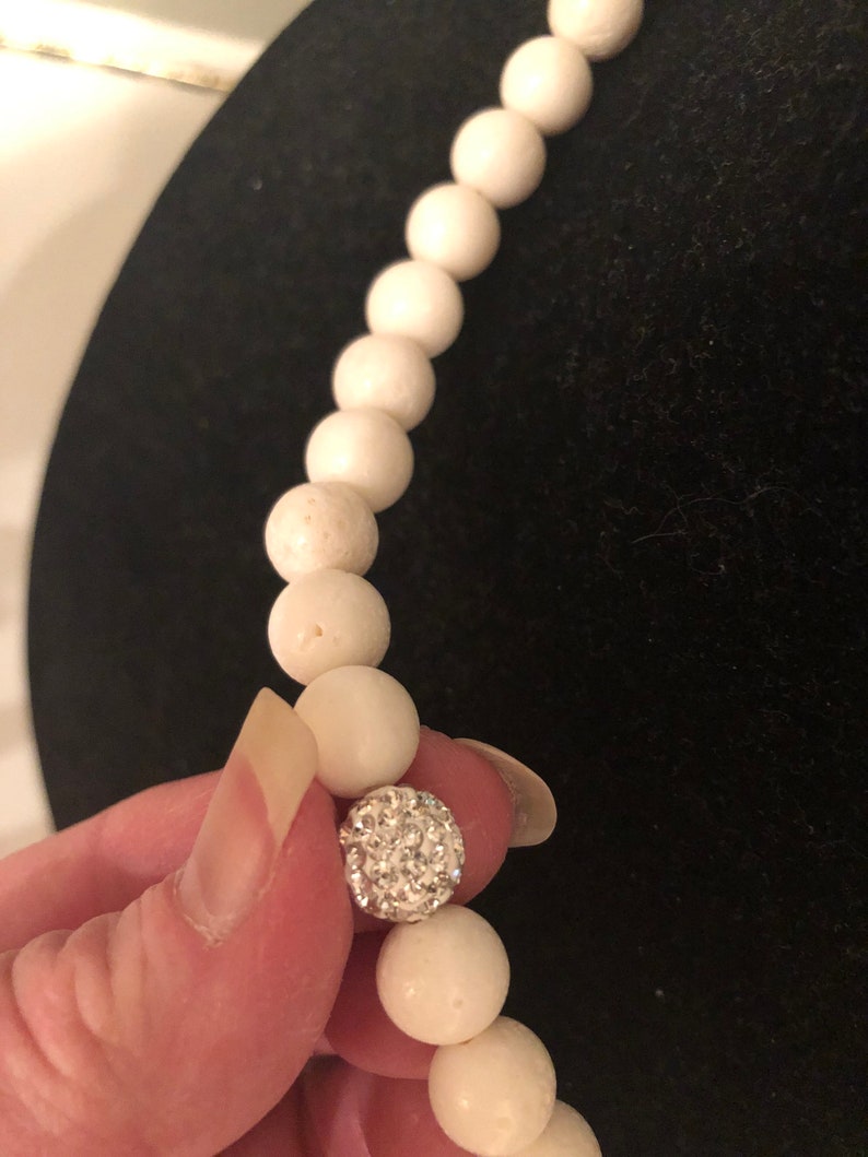 Vintage Lee Sands Sponge Coral Bead 19.5 Necklace & 1 1/4 Drop Earring