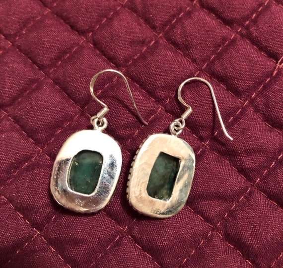Genuine Emerald set in 925 solid Sterling Silver … - image 2