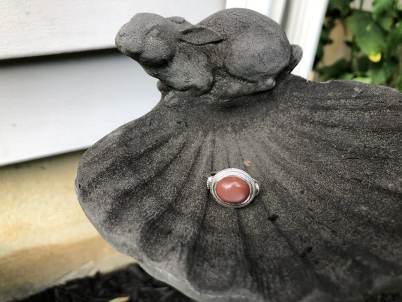 Rare Chocolate Moonstone solid Sterling Silver Mi… - image 3