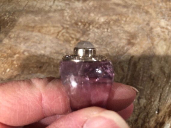 Unique Rare BOLD Statement solid carved from Amet… - image 7