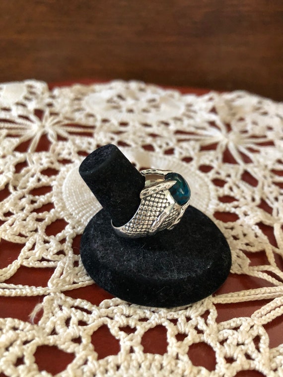 Statement Claw Ring solid Sterling Silver set wit… - image 7