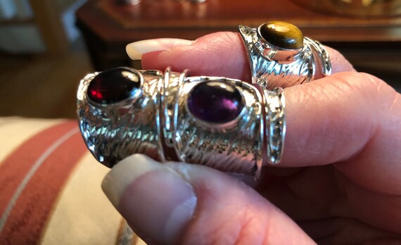 Solid Sterling Silver adjustable wrap ring CHOOSE… - image 4