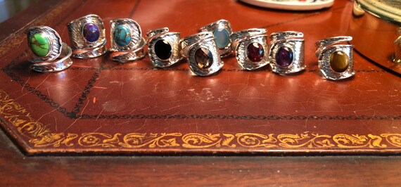 Solid Sterling Silver adjustable wrap ring CHOOSE… - image 3